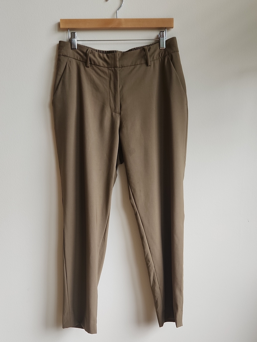 Wool Tapered Ankle Trousers